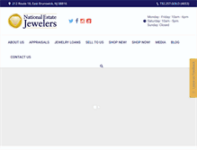 Tablet Screenshot of nationalestatejewelers.com